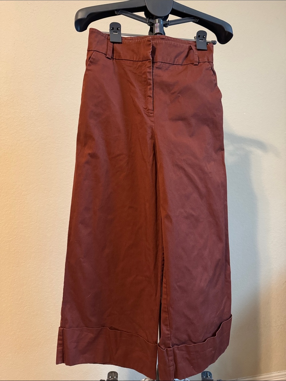 Wide Leg Women's Pants in Rust